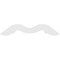 Ekena Millwork Pitch Midway Architectural Grade PVC Gable Pediment, 36"W x 13 1/2"H x 1"P (9/12) GPP036X014X100MID - alternate 3